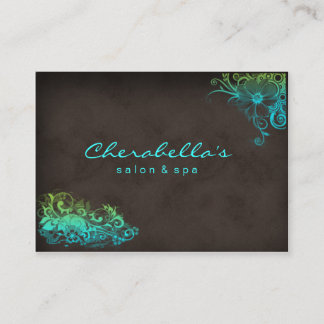 Tarjeta de cita 232 Blue Green Trendy Salon Spa