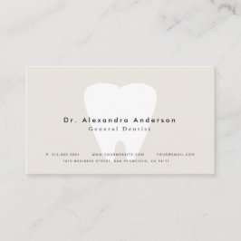 Tarjeta de cita beige moderno para dentistas