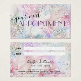 Tarjeta de cita con acuarela de purpurina irlandés