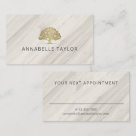 Tarjeta de cita con el nombre del spa natural