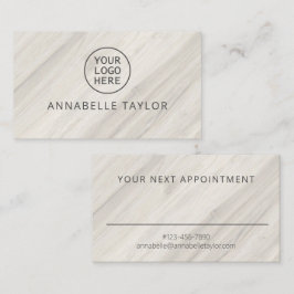 Tarjeta de cita con el nombre del spa natural