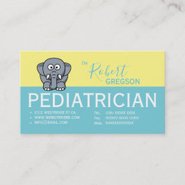 Tarjeta de cita con el pediatra del elefante lindo