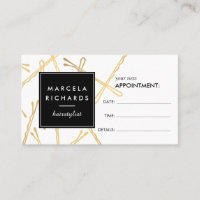 Tarjeta de cita con estilo de moda Gold Bobby Pins