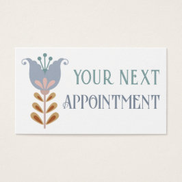 tarjeta de cita con flores de arte folclórico nórd