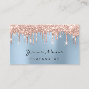 Tarjeta de cita con gota de Rosa azul Makeup Lashe