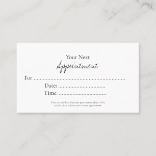 Tarjeta de cita con guión elegante simple