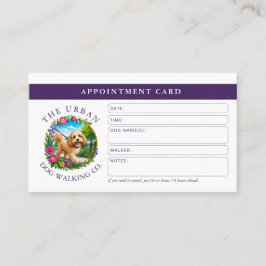 Tarjeta de cita con logotipo de Cockapoo para pase