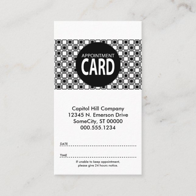 tarjeta de cita cuadrada (Anverso)