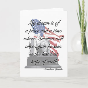 Tarjeta de cita de Abraham Lincoln