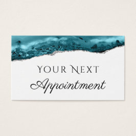 Tarjeta de cita de Agate verde azulado