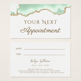 Tarjeta de cita de agendas verdes de la marea