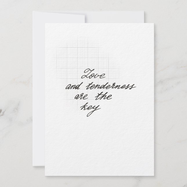 Tarjeta de cita de amor y ternura (Anverso)