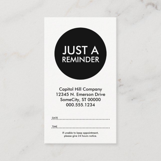 tarjeta de cita de barbershop pole (Anverso)