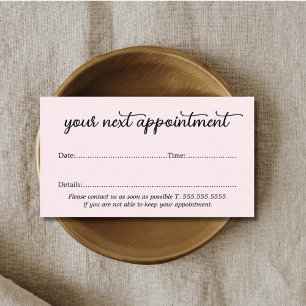 Tarjeta de cita de belleza de rosa ligera elegante
