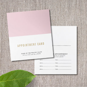 Tarjeta de cita de belleza simple y elegante