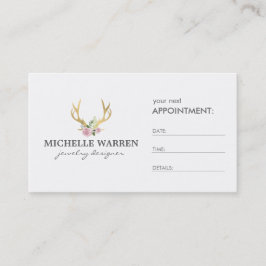 Tarjeta de cita de Bohemian Gold Antlers