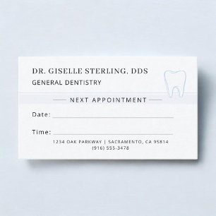 Tarjeta de cita de dentista con Bluetooth