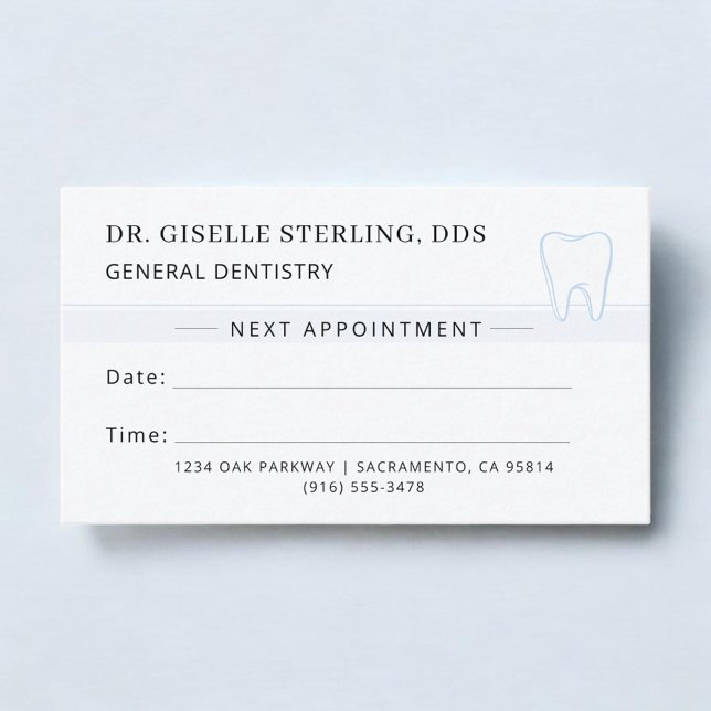 Tarjeta de cita de dentista con Bluetooth (Subido por el creador)