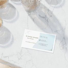 Tarjeta de cita de dermatólogo elegante simple
