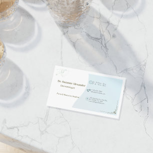 Tarjeta de cita de dermatólogo elegante simple