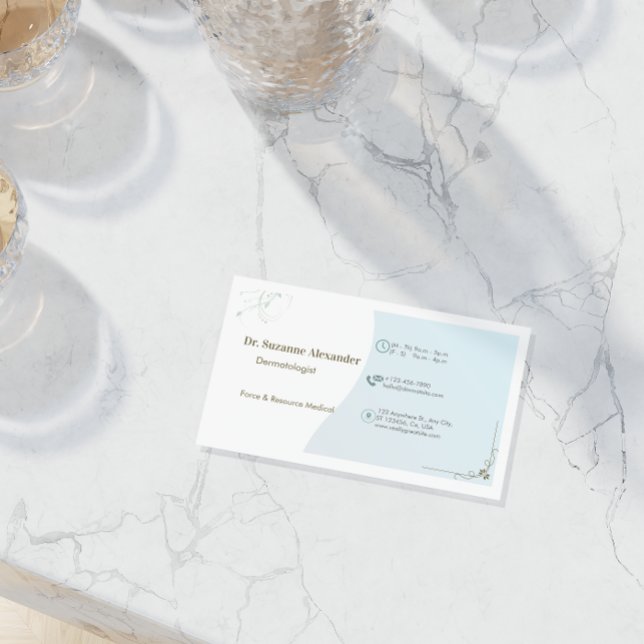 Tarjeta de cita de dermatólogo elegante simple (Subido por el creador)