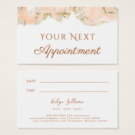 tarjeta de cita de diseño de marica de melocotón