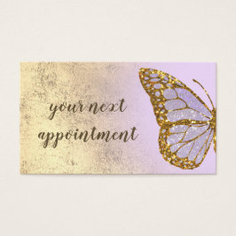 tarjeta de cita de diseño de mariposa lavanda