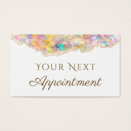 tarjeta de cita de diseño opal