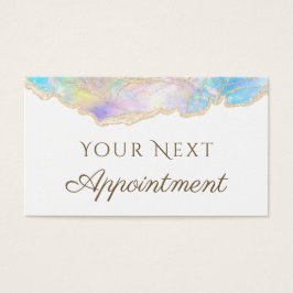 tarjeta de cita de diseño opal azul