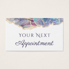 tarjeta de cita de diseño opal oscuro