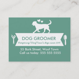Tarjeta de cita de Dog Groomer - Personalizable