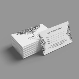 Tarjeta de cita de encaje negro