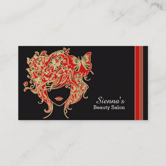 Tarjeta de cita de estilo hair (Anverso)