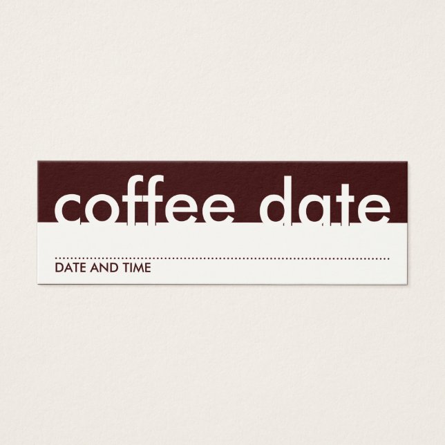 tarjeta de cita de fecha de café (Frente)