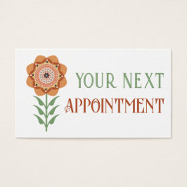 tarjeta de cita de flor de boho folk art