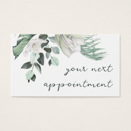 tarjeta de cita de flores blancas de vegetación es