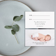 Tarjeta de cita de foto pediatra