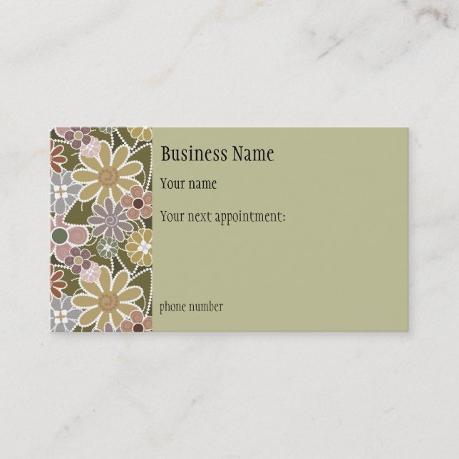 Tarjeta de cita de Fun Florals (Anverso)
