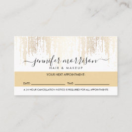 Tarjeta de cita de Glam Script Gold Confetti Rain