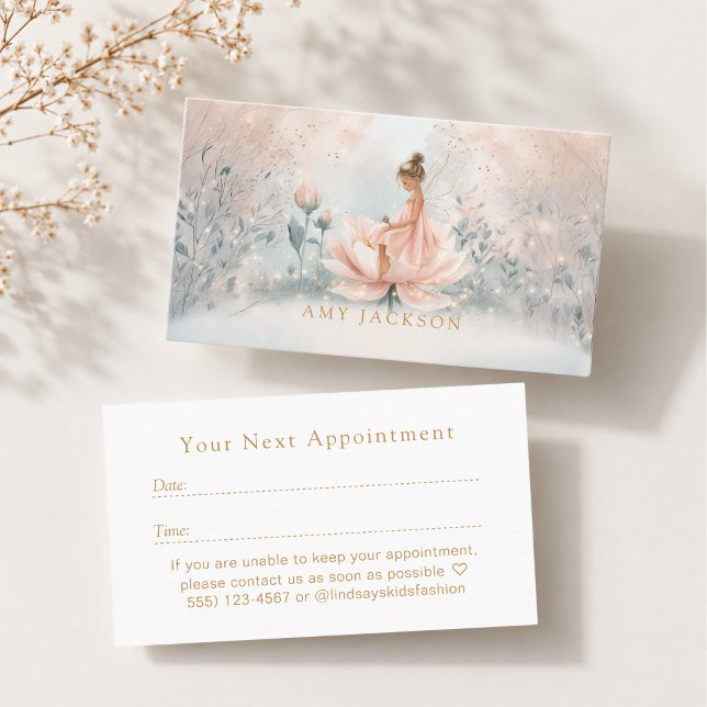 Tarjeta de Cita de Hada Caprichosa (Whimsical Fairy Appointment Card)