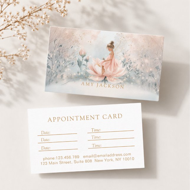 Tarjeta de Cita de Hada Caprichosa (Whimsical Fairy Appointment Card)