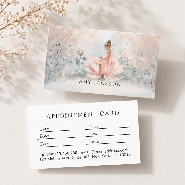 Tarjeta de Cita de Hada Caprichosa (Whimsical Fairy Appointment Card)