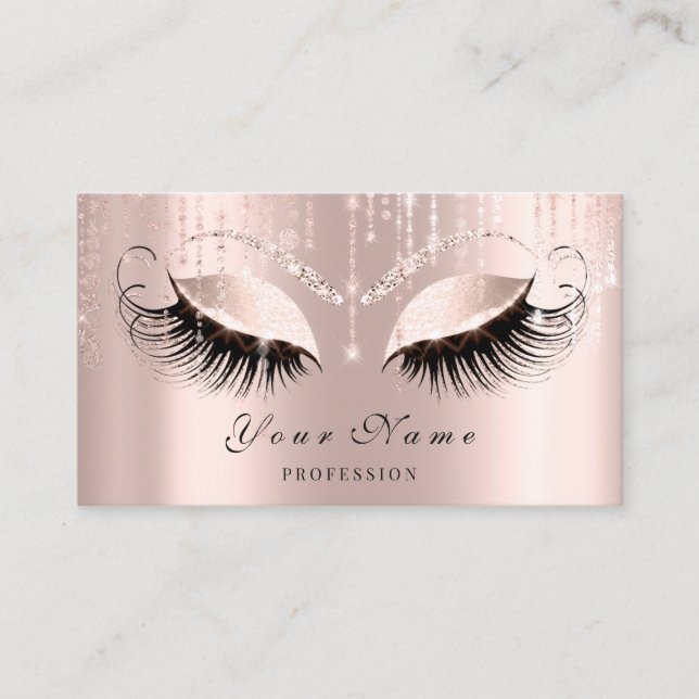 Tarjeta de cita de Hair Eyelashes para artistas de (Anverso)