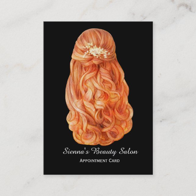 Tarjeta de cita de Hairstylista (Anverso)