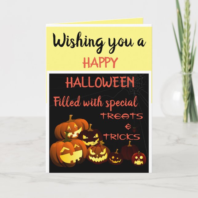 TARJETA DE CITA DE HAPPY HALLOWEEN (Anverso)