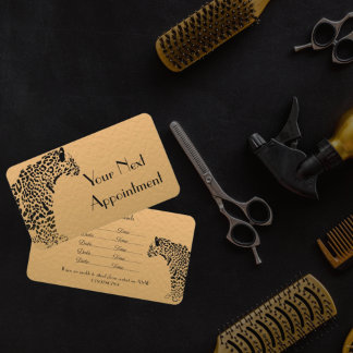 Tarjeta de cita de Jaguar dorado y negro