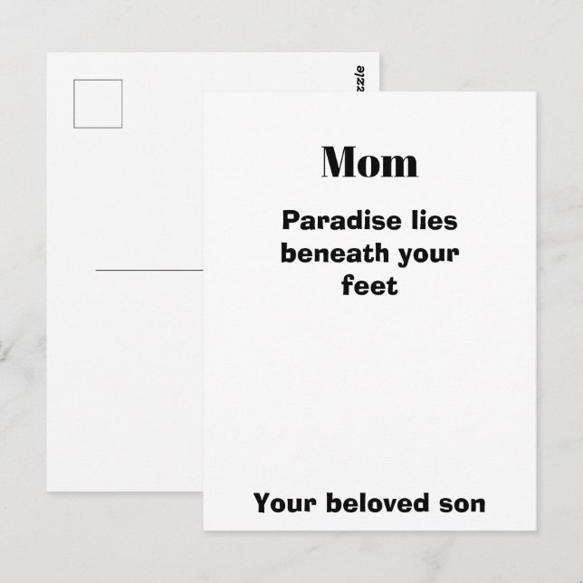 Tarjeta de cita de mamá regalo para mamá (Anverso / Reverso)