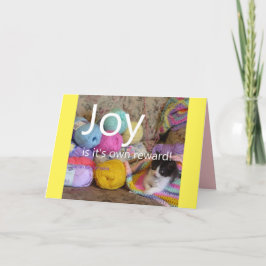 Tarjeta de cita de manualidades de lana de punto d