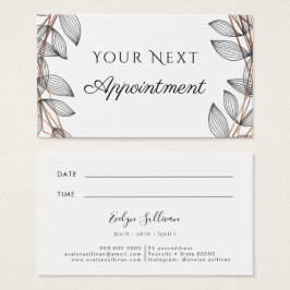 tarjeta de cita de marco geométrico foliage