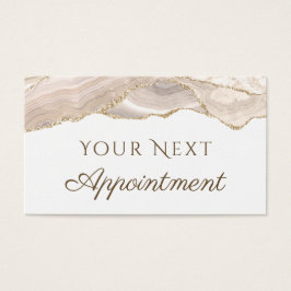 Tarjeta de cita de marfil Gold Agate